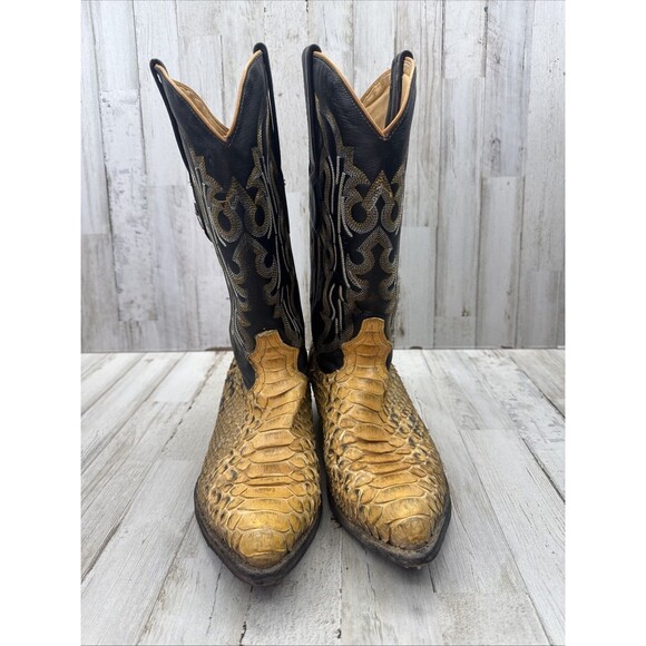 Los Altos Buttercup Python J-Toe Mens 7 EE Handmade Leather Exotic Cowboy Boots main image 11